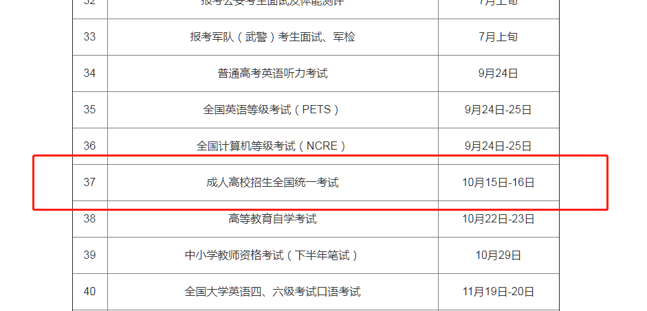 2022年成人高考考試時(shí)間通知公告?。?！