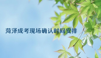 菏澤成考現場確認時間安排